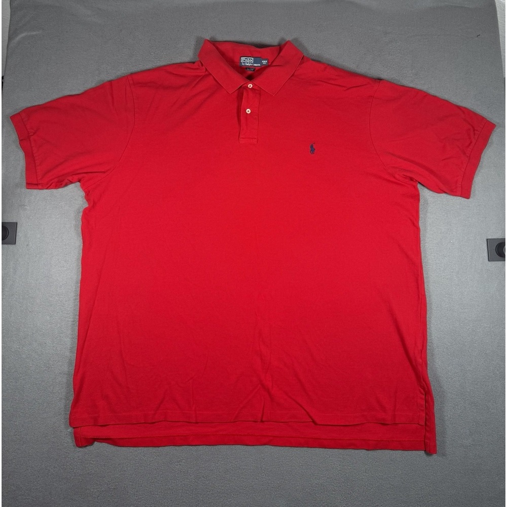 Polo Ralph Lauren Men's 4XLT Big & Tall Red Short Sleeve Classic Fit Polo Shirt